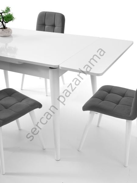 1592-2145 - Burgaz Masa Sandalye Takımı - Beyaz