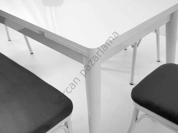 1592-7536-2351 - Burgaz Masa Sandalye Takımı - Beyaz