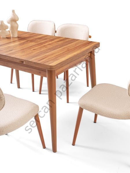 1593-2449 - Burgaz Masa Sandalye Takımı - Ceviz