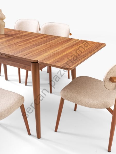1593-2449 - Burgaz Masa Sandalye Takımı - Ceviz