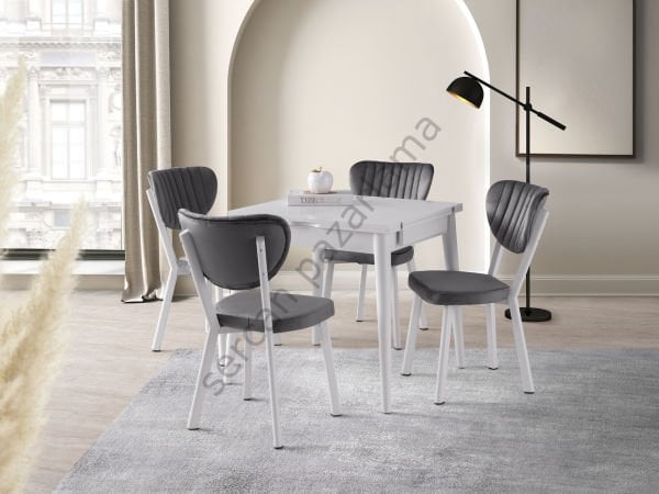 1152-2311 - Yasemin Masa Sandalye Takımı - Beyaz