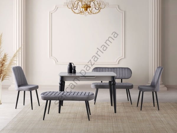 1122-2912 - Trend Masa - Soft Bank Takımı - Sis Grisi/Siyah