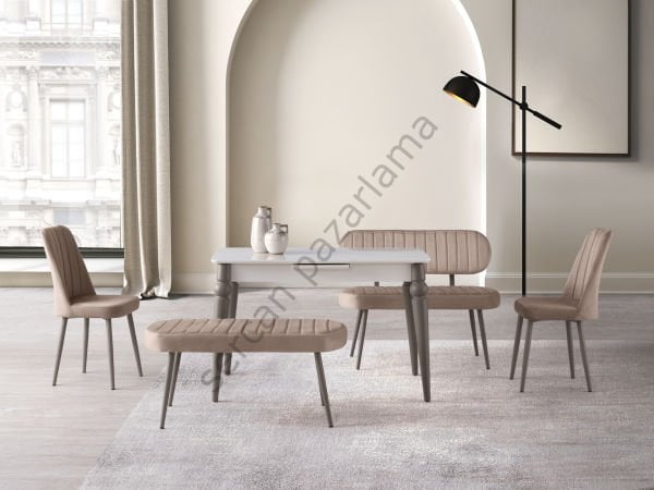 1123-2913 - Trend Masa - Soft Bank Takımı - Ekru/Cappucino