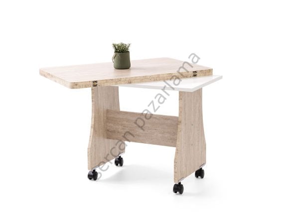 4489 - Sahra Açılır Orta Sehpa - Traverten