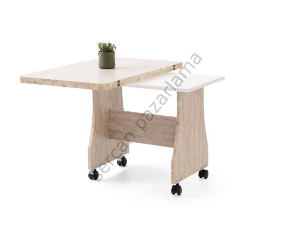 4489 - Sahra Açılır Orta Sehpa - Traverten