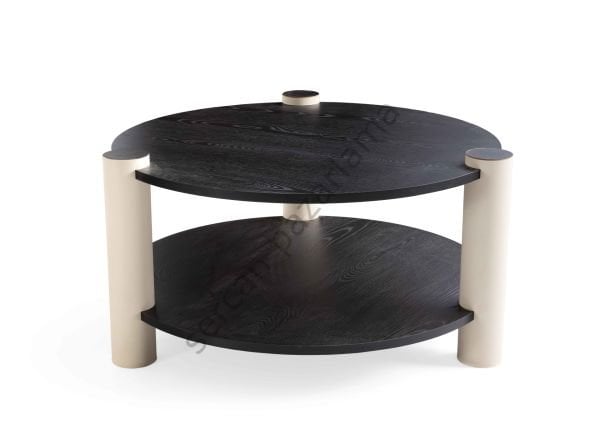 4513 - Serra Orta Sehpa - Senkron Siyah/Krem