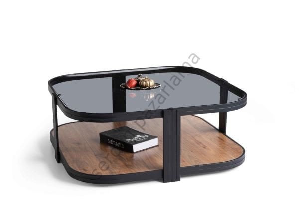 4437 - Valencia Orta Sehpa - Siyah/Ceviz