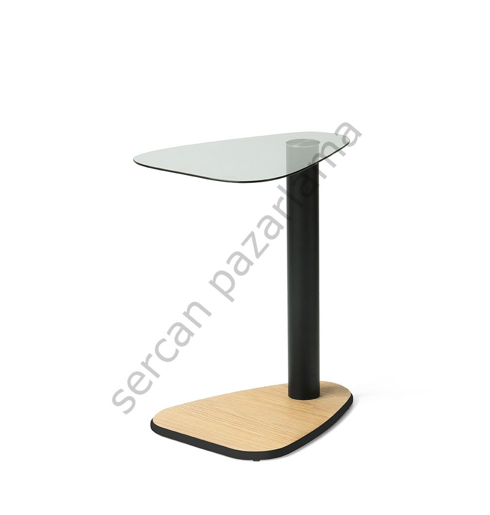 8213 - Mono Yan Sehpa - Klimt/Siyah/Füme Cam