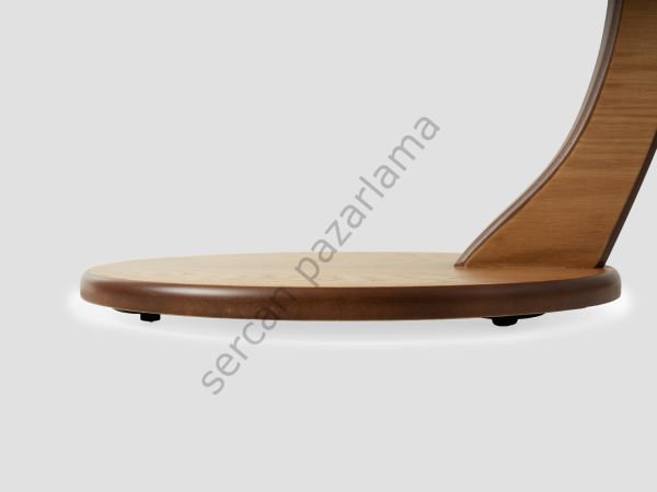 8153 - Ceren Tekerlekli Yan Sehpa - Ceviz Kaplamalı