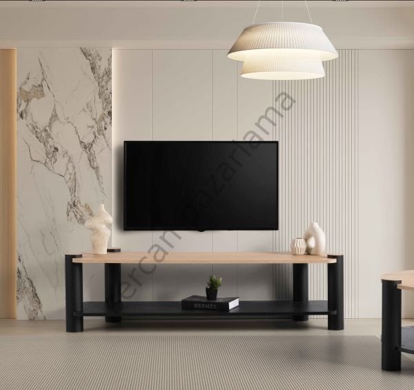 3572 - Serra Tv Ünitesi - Klimt/Senkron Siyah