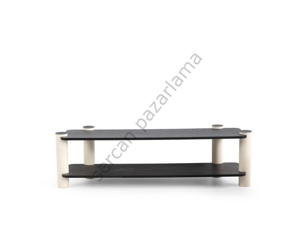 3573 - Serra Tv Ünitesi - Senkron Siyah/Ekru