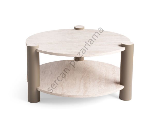 3575-4515 - Serra Tv Ünitesi & Orta Sehpa Seti - Traverten/Cappucino