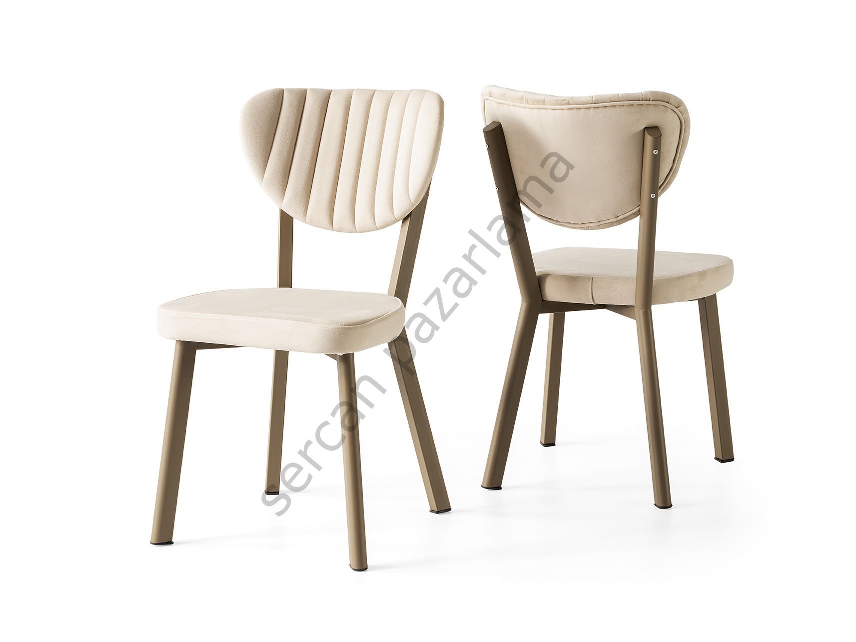 2309 - Elma Sandalye - Cappucino/Krem
