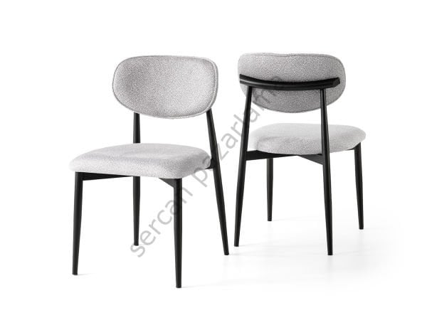 2287 - Polo Sandalye - Siyah/Gri