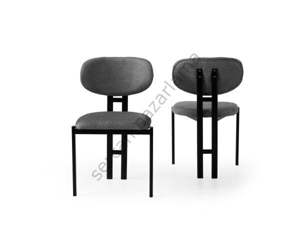 2236 - Gala Sandalye - Siyah/Gri