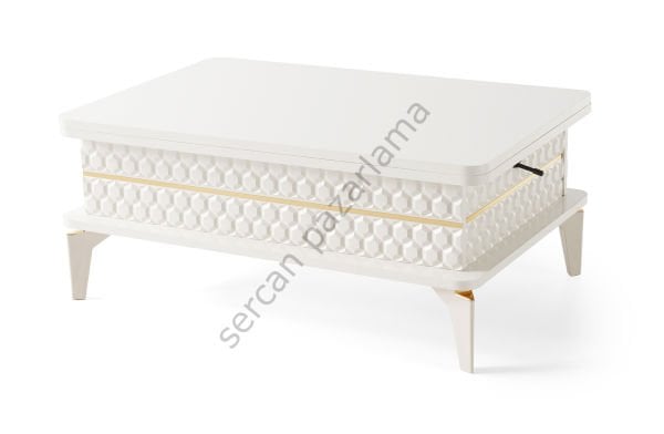 7281 - Petek Akıllı Sehpa - Ekru