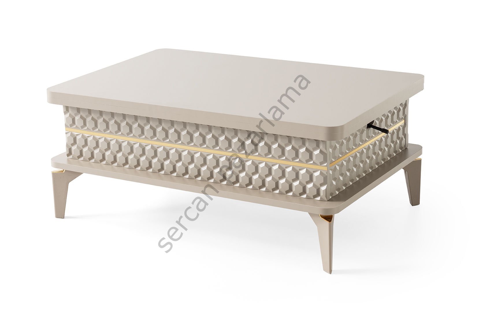 7283 - Petek Akıllı Sehpa - Cappucino