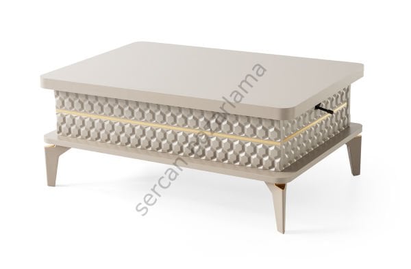 7283 - Petek Akıllı Sehpa - Cappucino