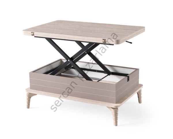 7213 - Lavin Akıllı Sehpa - Traverten/Gri