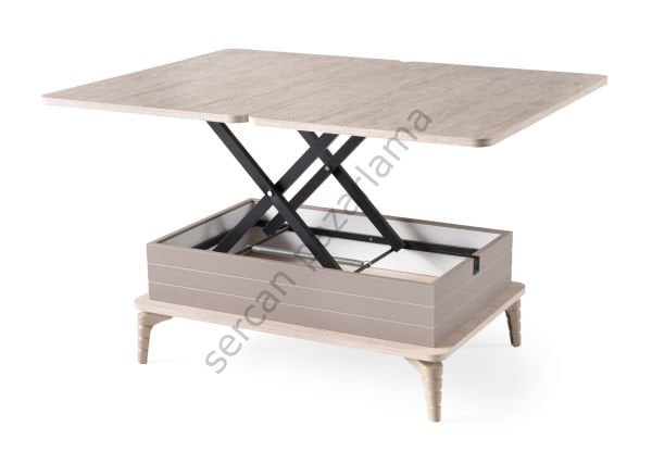 7213 - Lavin Akıllı Sehpa - Traverten/Gri