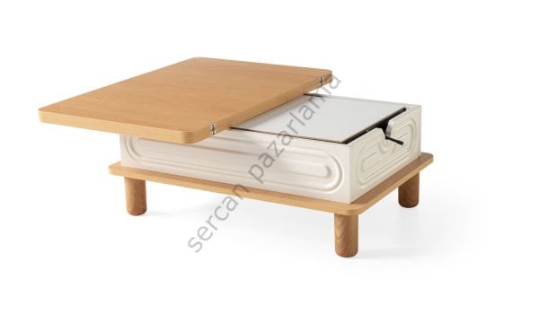 7271 - İnci Akıllı Sehpa - Kayın/Ekru