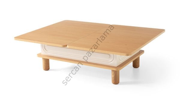 7271 - İnci Akıllı Sehpa - Kayın/Ekru