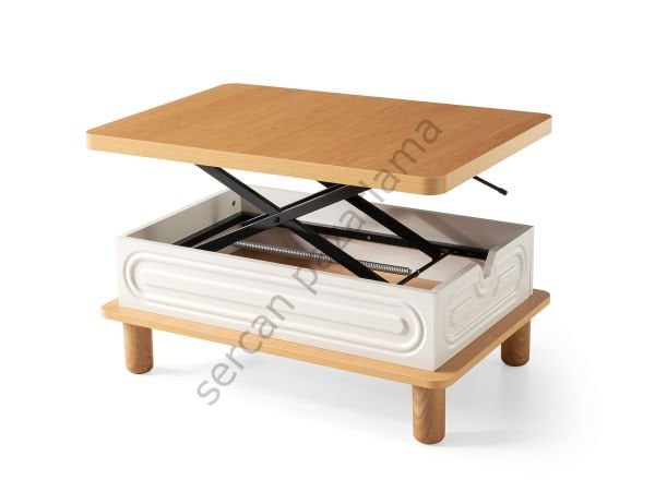 7271 - İnci Akıllı Sehpa - Kayın/Ekru