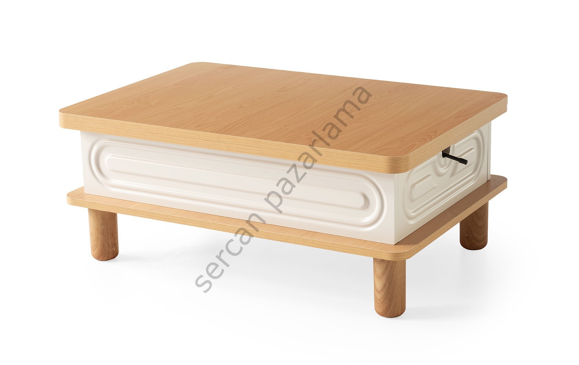 7271 - İnci Akıllı Sehpa - Kayın/Ekru