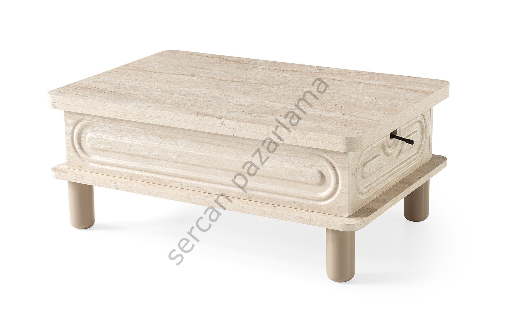 7273 - İnci Akıllı Sehpa - Traverten