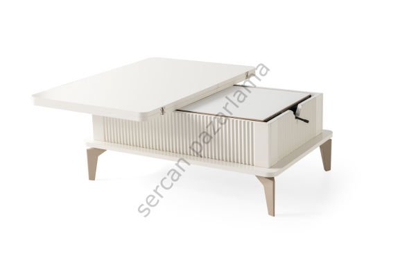 7242 - Çizgi Akıllı Sehpa - Ekru