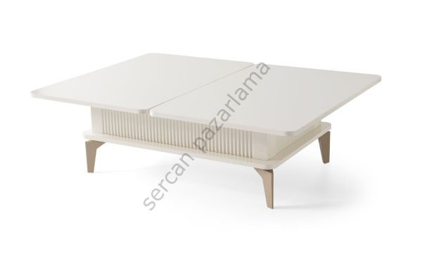 7242 - Çizgi Akıllı Sehpa - Ekru