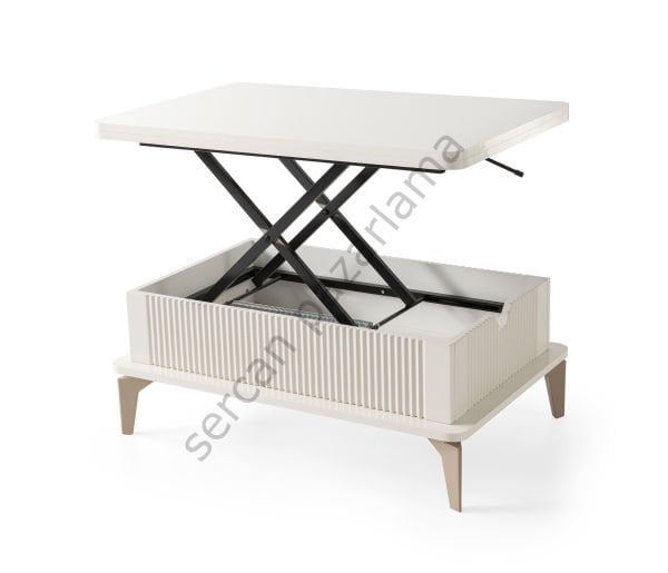 7242 - Çizgi Akıllı Sehpa - Ekru