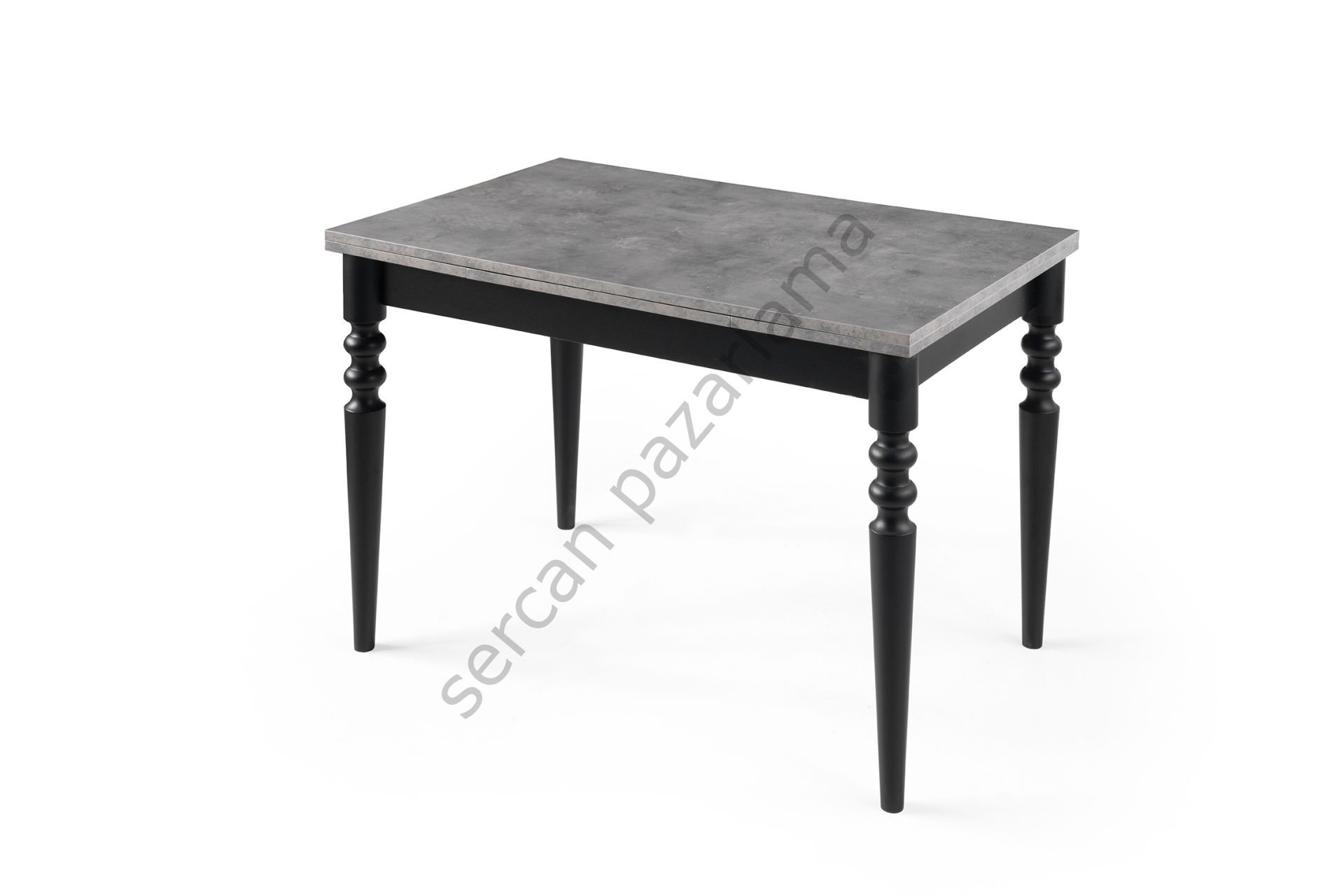 1163 - Cunda Masa 70x110 - Gri/Siyah