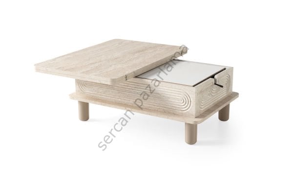 7292 - Manolya Akıllı Sehpa - Traverten