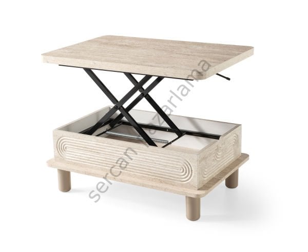 7292 - Manolya Akıllı Sehpa - Traverten