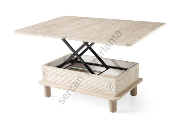 7292 - Manolya Akıllı Sehpa - Traverten