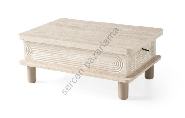 7292 - Manolya Akıllı Sehpa - Traverten