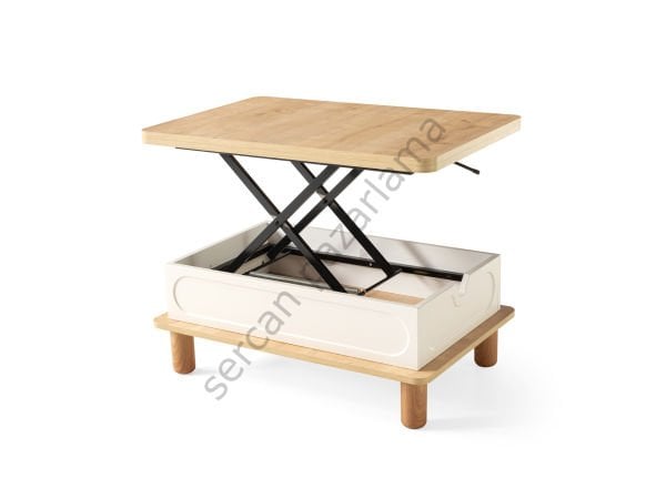 7236 - Açelya Akıllı Sehpa - Safir Meşe/Ekru