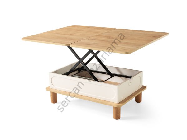 7236 - Açelya Akıllı Sehpa - Safir Meşe/Ekru