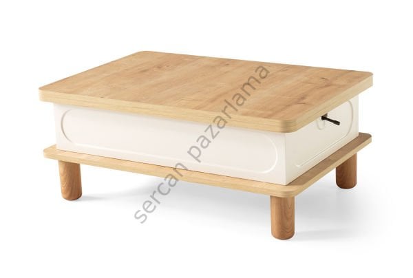 7236 - Açelya Akıllı Sehpa - Safir Meşe/Ekru