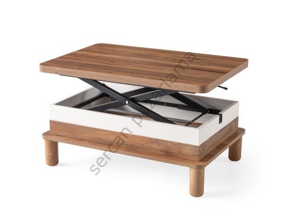 7226 - Lina Akıllı Sehpa - Ceviz/Ekru