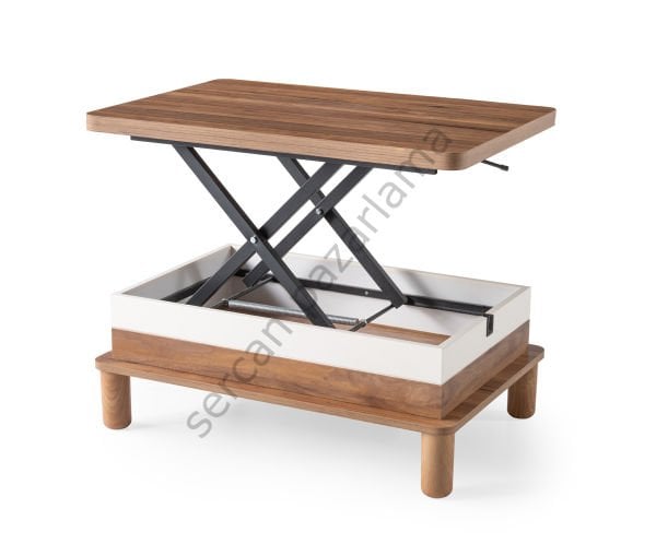 7226 - Lina Akıllı Sehpa - Ceviz/Ekru