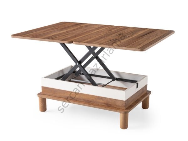 7226 - Lina Akıllı Sehpa - Ceviz/Ekru