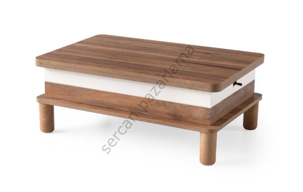 7226 - Lina Akıllı Sehpa - Ceviz/Ekru