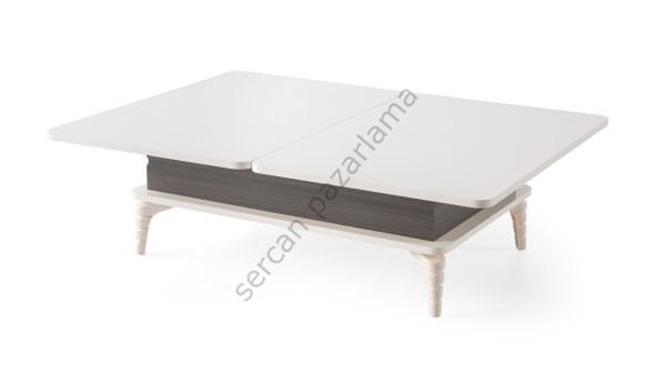 7264 - Lotus Akıllı Sehpa - Ekru/Balaban