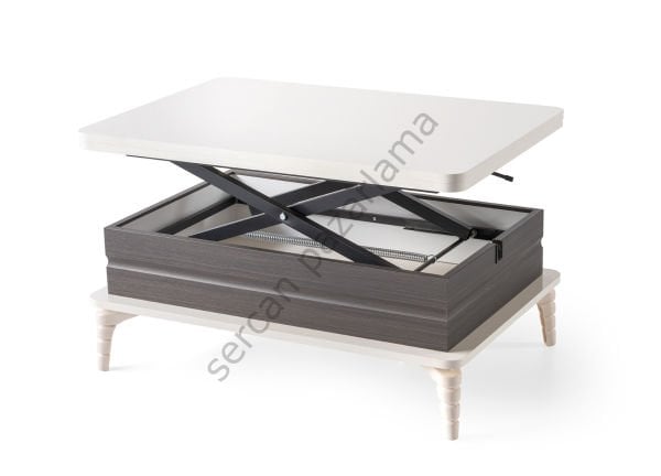 7264 - Lotus Akıllı Sehpa - Ekru/Balaban