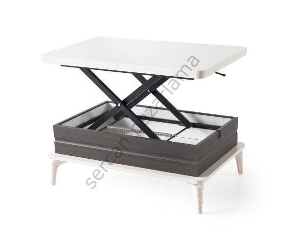 7264 - Lotus Akıllı Sehpa - Ekru/Balaban