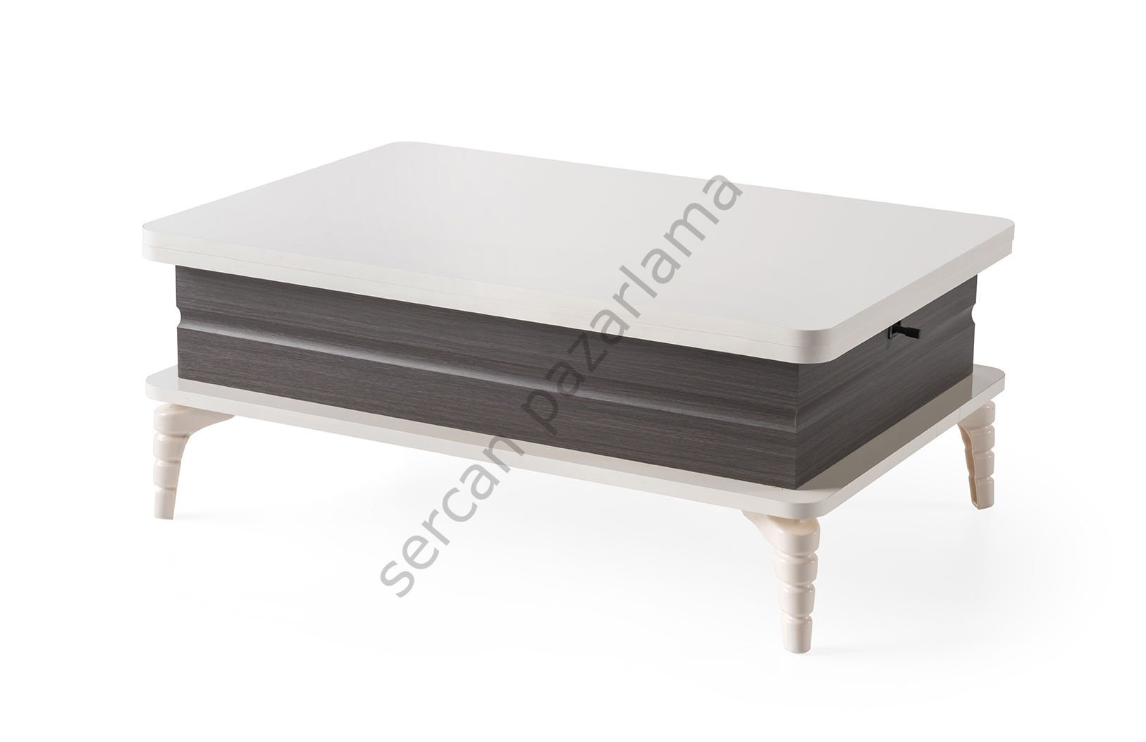 7264 - Lotus Akıllı Sehpa - Ekru/Balaban