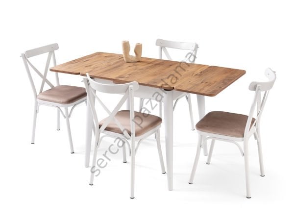 1574 - Rüzgar Masa 70x80 - Çam/Beyaz