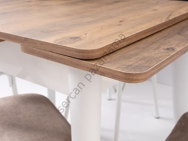 1574 - Rüzgar Masa 70x80 - Çam/Beyaz